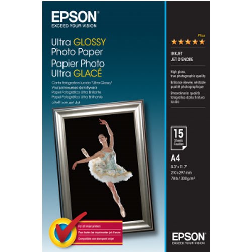 EPSON Photo Premium Ultra-Glossy A4 15 Folhas