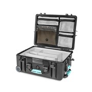 Mala rígida 2600W Second Skin (Preta/Azul) Kit Bassano Pro
