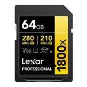 SDXC UHS-II 64GB 1800X 280MB/s V60