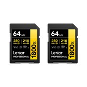 SDXC UHS-II 64GB 1800X DUAL PACK 280MB/s V60