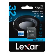 Cartão microSDHC UHS-I Blue Plus 32GB 100MB/s V10 com Adaptador