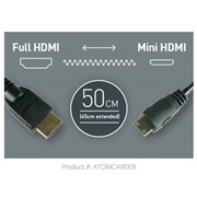 Cabo Mini HDMI para Full HDMI 50cm