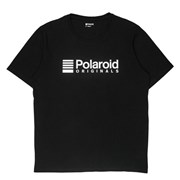 POLAROID Originals Black T-Shirt White Logo M