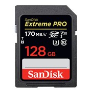 EXTREME PRO SDXC 128GB 170MB/seg V30 UHS-I U3