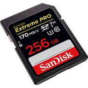 EXTREME PRO SDXC 256GB 170MB/seg V30 UHS-I U3