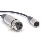 Mini XLR MACHO para XLR fêmea (1,5m)