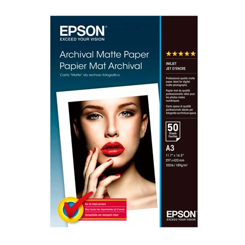 EPSON Archival Matte Paper A3 (50 Folhas)