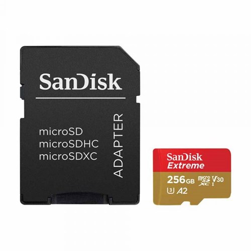 SANDISK microSDXC 256GB 160MB/s UHS-I U3 + Adaptador SD