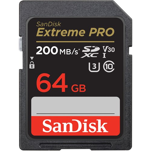 SANDISK Extreme PRO SDXC 64GB 200MB/seg UHS-I