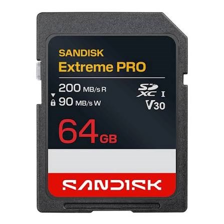 SANDISK Extreme PRO SDXC 64GB - 200MB/s V30 UHS-I