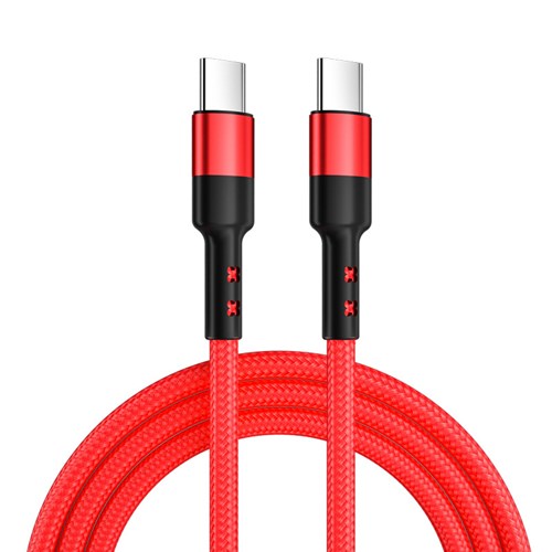 CARUBA Cabo USB-C para USB-C 60W – 30 cm (Vermelho)
