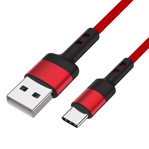 CARUBA Cabo USB-A para USB-C 60W (Vermelho)