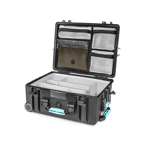HPRC Mala rígida 2600W Second Skin (Preta/Azul) Kit Bassano Pro