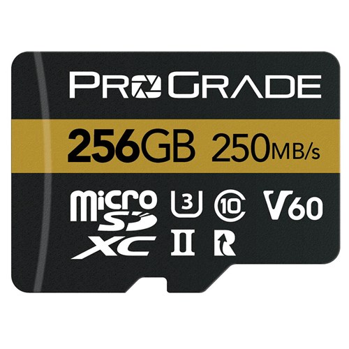 PROGRADE microSDXC Gold 256GB 250MB/s V60 UHS-II