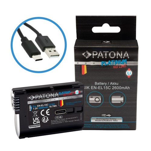 PATONA Bateria Platinum EN-EL15C com USB-C 1363