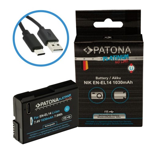 PATONA Platinum EN-EL14 USB-C (1400)