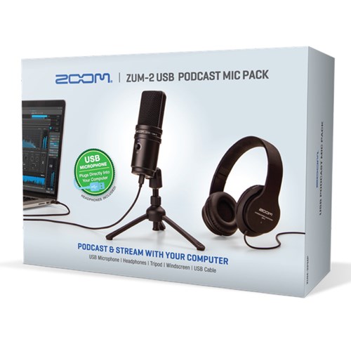 ZOOM ZUM-2 USB Podcast Mic pack