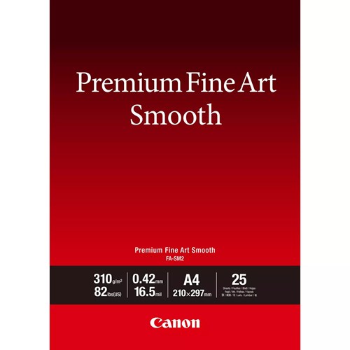 CANON Premium Fine Art Smooth FA-SM2 A4 25Folhas