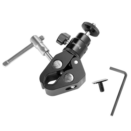SMALLRIG Clamp Mount com cabeça esférica e parafuso de 1/4" 1124