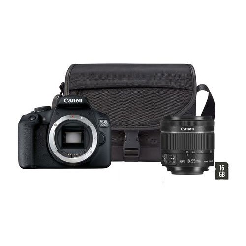 CANON EOS 2000D + EF-S 18-55 III Essencial Travel Kit