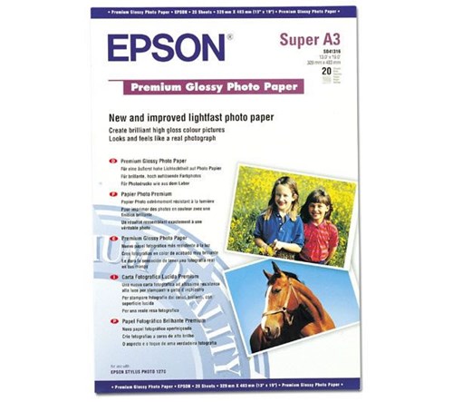 EPSON Premium Glossy Photo Paper A3+ (20 Folhas)