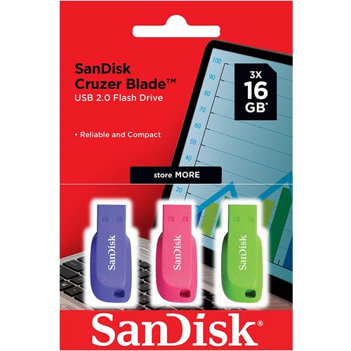 SANDISK Pen Cruzer Blade Pack 3x16GB