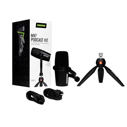 SHURE Microfone MV7+ Podcast Kit