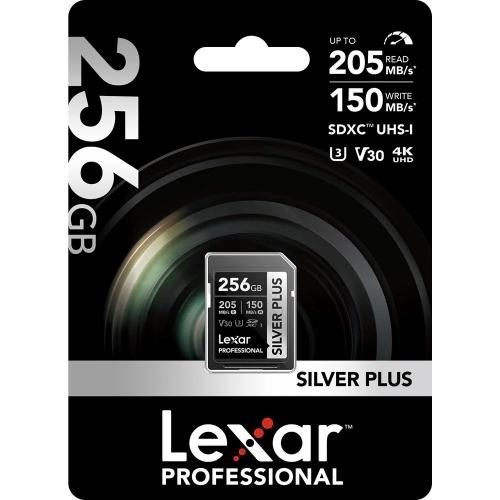 LEXAR SDXC SILVER PLUS 256GB 205MB/S V30