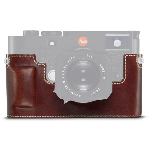 LEICA Base em Pele 24021 (Castanha)