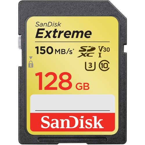 SANDISK EXTREME SDXC 128GB 150MB/s UHS-I U3